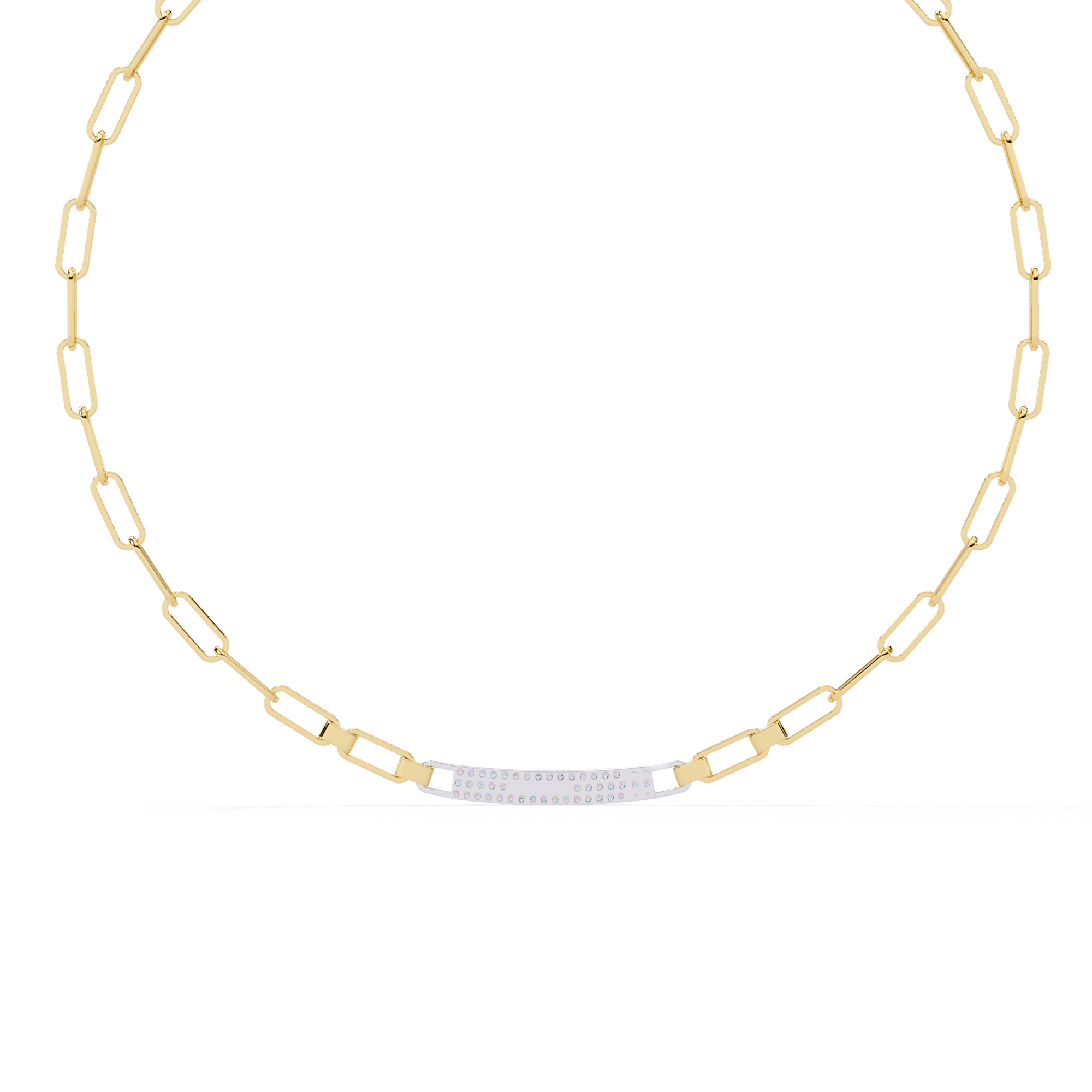 Solitairekart 0.43ct Linear Link Natural Diamond Chain Necklace-HI Color, VS-SI Clarity
